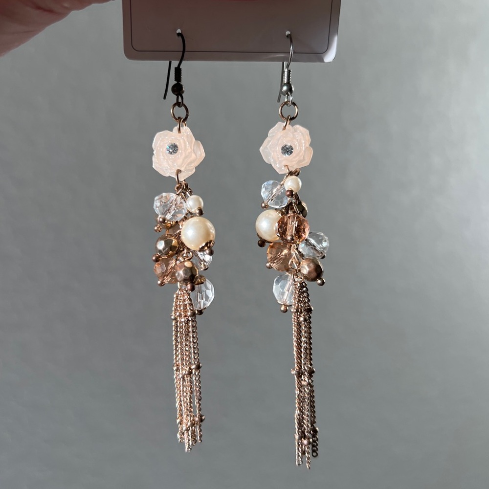 Floral Beads Fashion Dangle Earrings